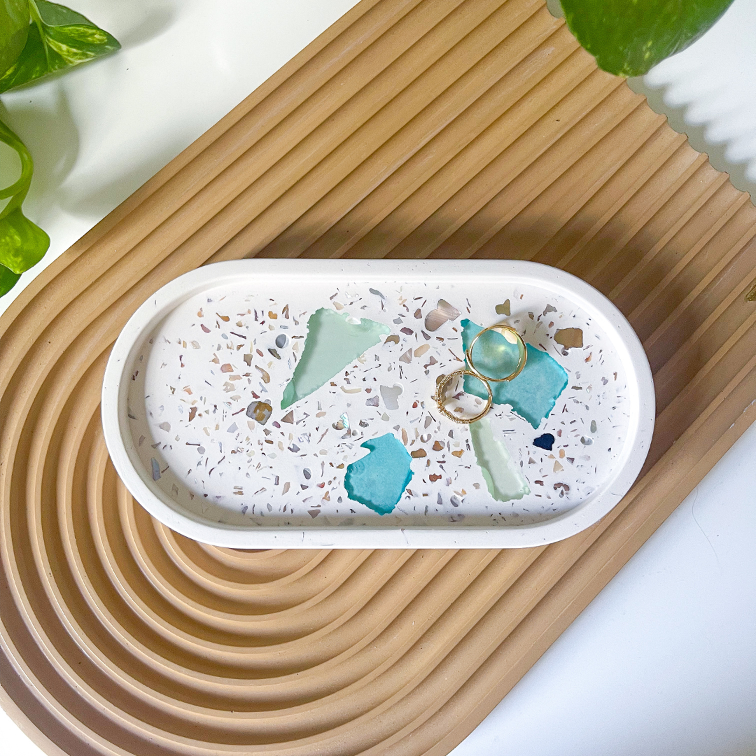 Aquamarine Dreams Terrazzo Catchall Tray image 4
