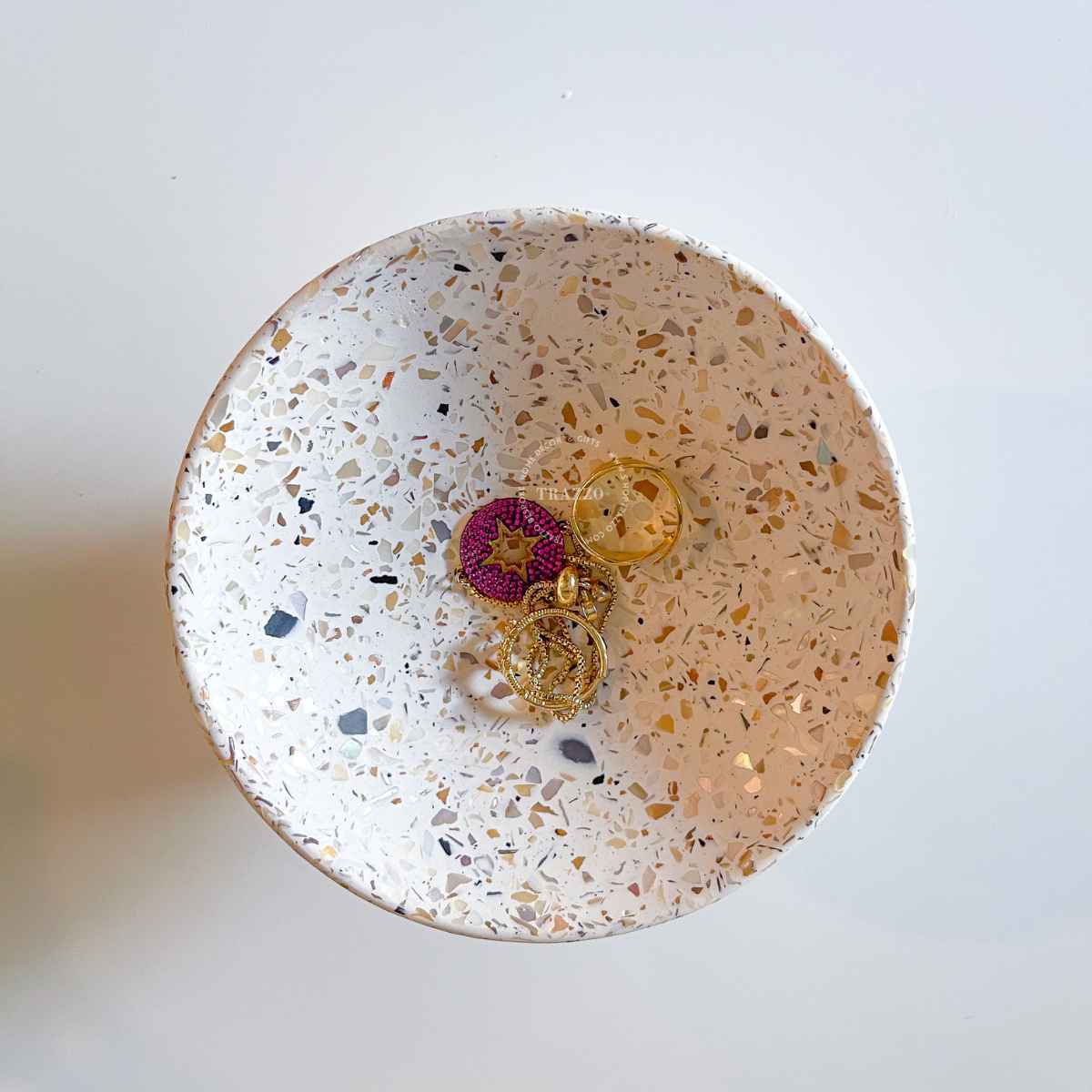 Terrazzo Pearl Pedestal Bowl image 1