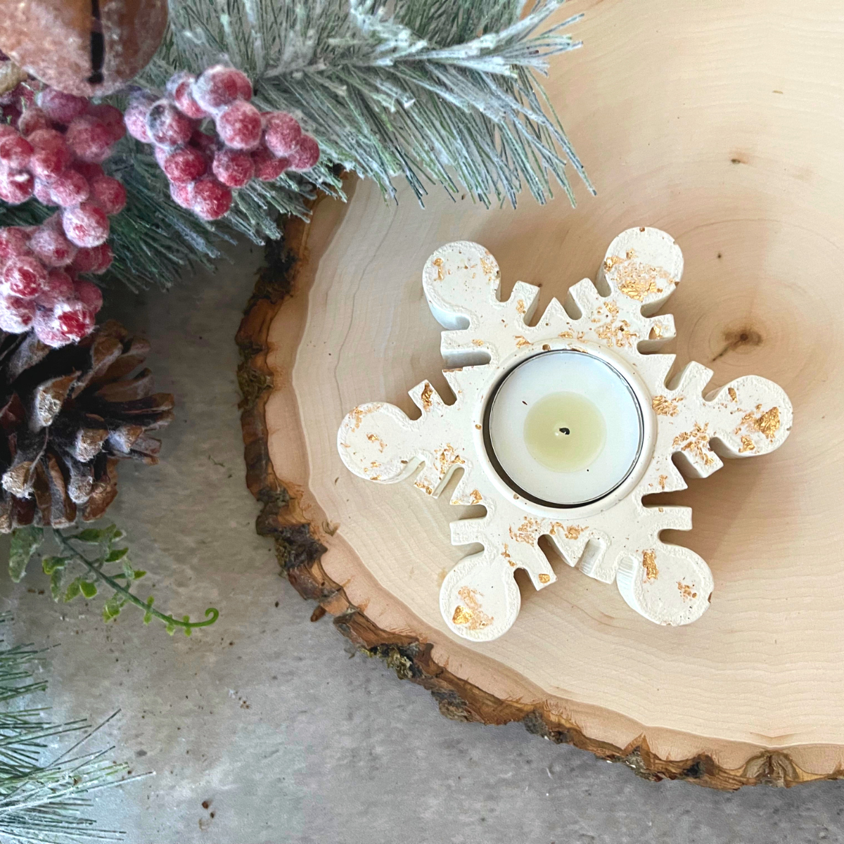 Snowflake Tea Light Candle Holder image 0