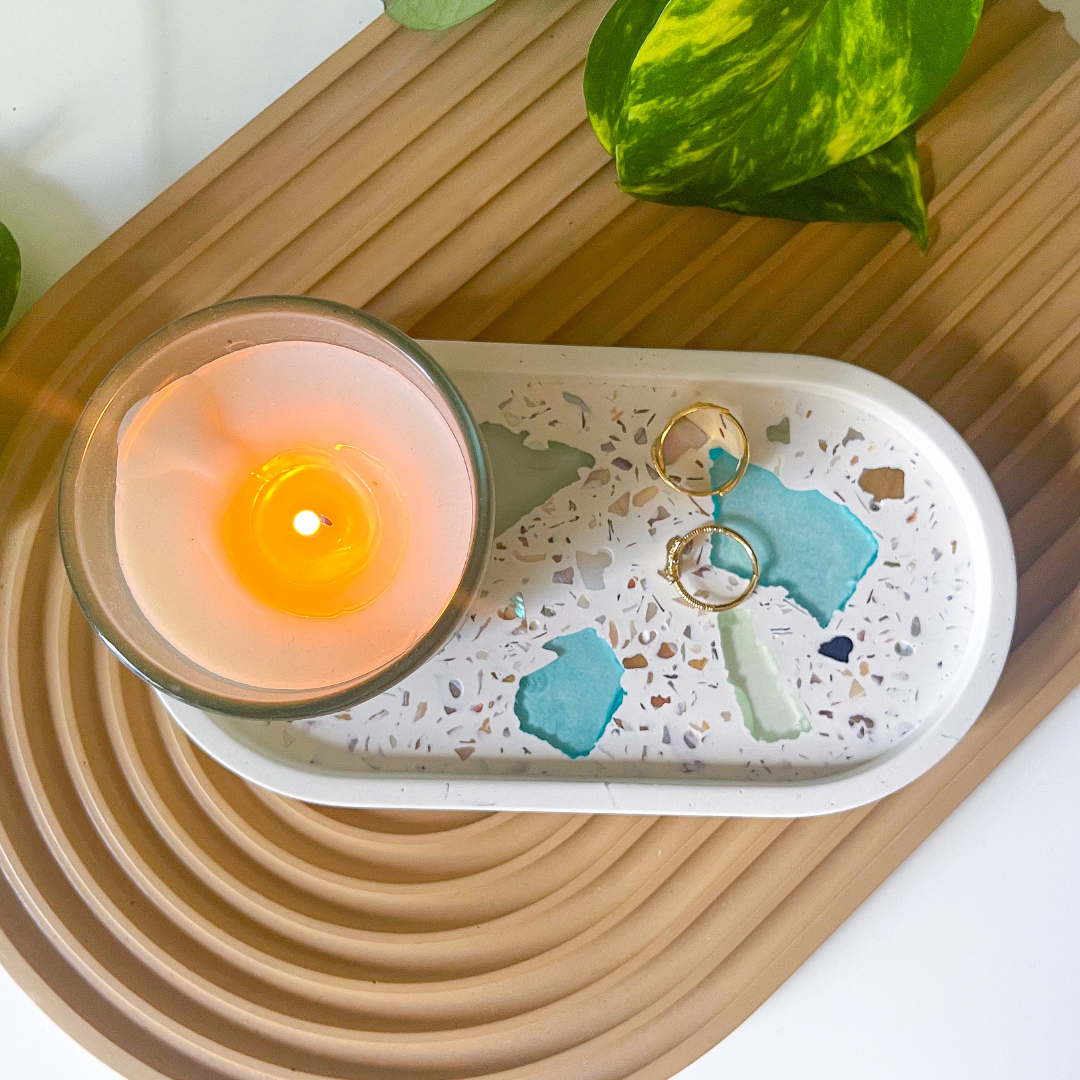 Aquamarine Dreams Terrazzo Catchall Tray image 3