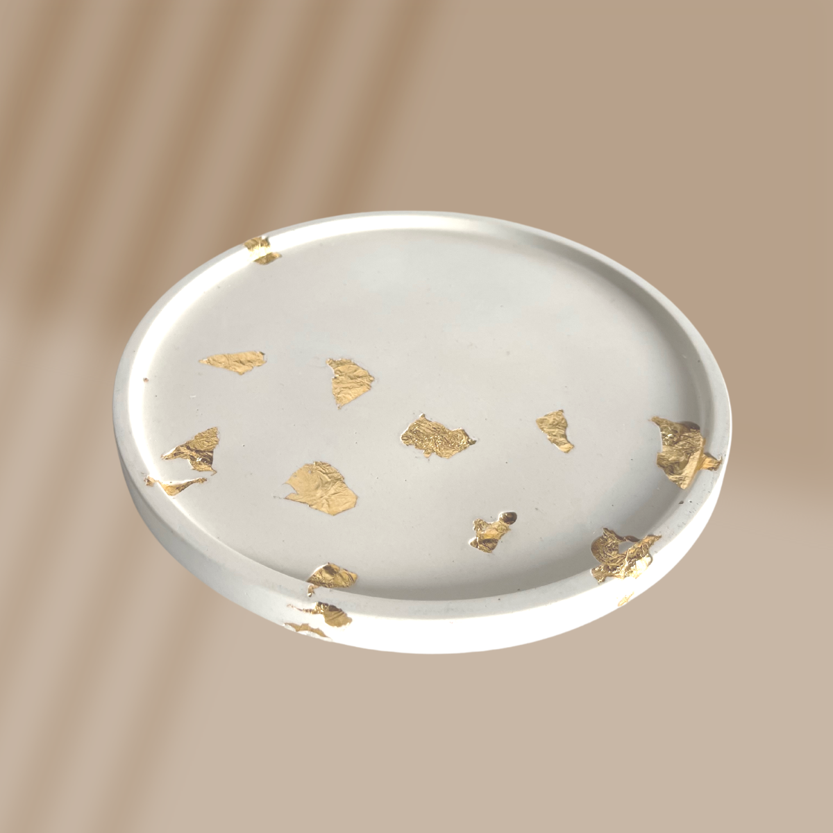 Gold Leaf Round Decorative Tray image 4
