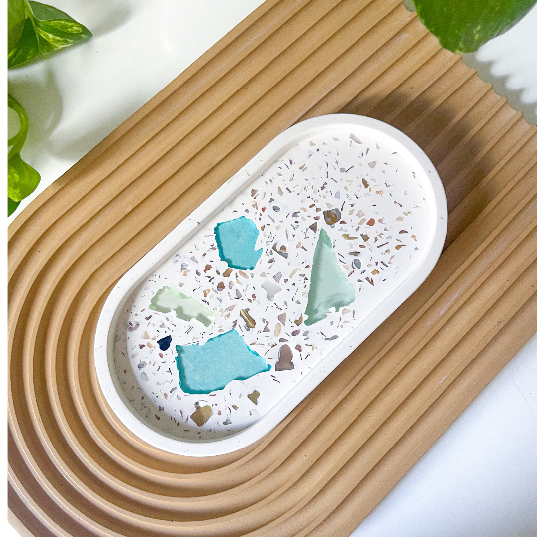 Aquamarine Dreams Terrazzo Catchall Tray image 7