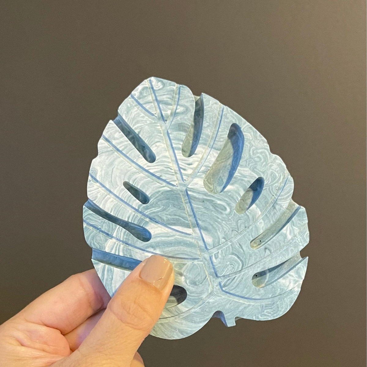 Marbleized Monstera Coasters image 1